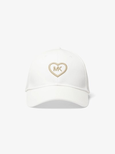 Embroidered Cotton Baseball Hat in WHITE | Michael Kors