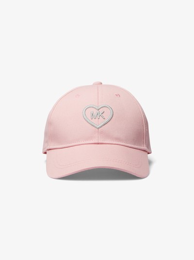 Embroidered Cotton Baseball Hat in PINK | Michael Kors