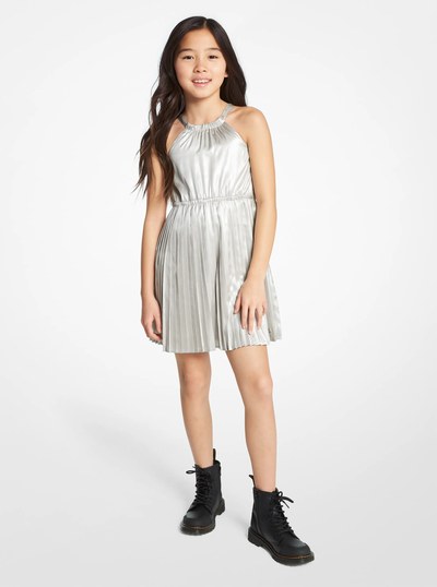 Lam&eacute; Pleated Dress