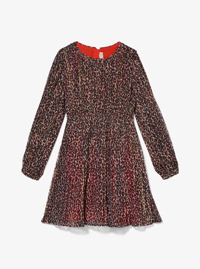 Metallic Leopard Dress in CAMEL/BLACK | Michael Kors
