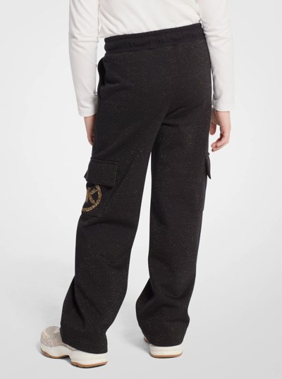 Studded Logo Cotton Blend Cargo Pants