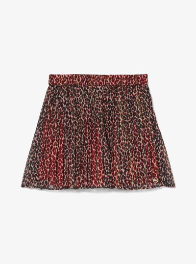 Metallic Leopard Print Skirt in CAMEL/BLACK | Michael Kors