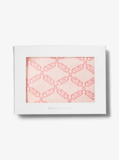 Empire Logo Jacquard Baby Blanket in PALE PINK | Michael Kors