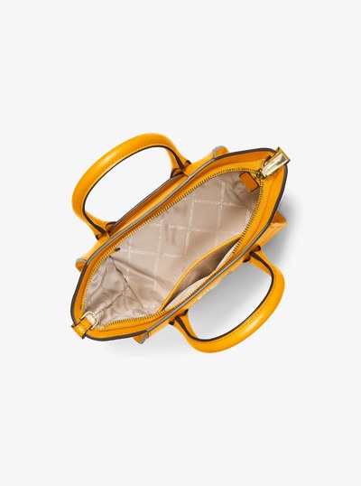 Avril Small Leather Top-Zip Satchel