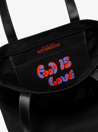 Grand sac fourre-tout LOVE Watch Hunger Stop en toile de coton