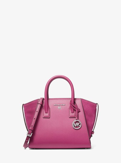 Avril Small Leather Top-Zip Satchel