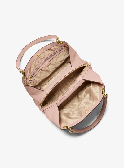 Kensington Large Pebbled Leather Tote Bag in SOFT PINK | Michael Kors