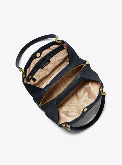 Kensington Large Pebbled Leather Tote Bag in DRESS BLUES | Michael Kors