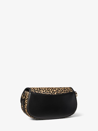 Mila Small Leopard Print Calf Hair Shoulder Bag