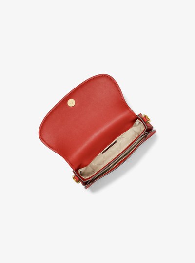 Mila Small Leather Shoulder Bag in BR TERRACTTA | Michael Kors