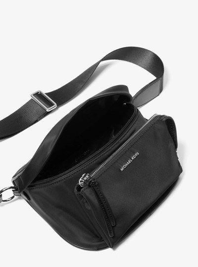Jet Set Travel Medium Recycled Nylon Sling Pack in BLACK | Michael Kors