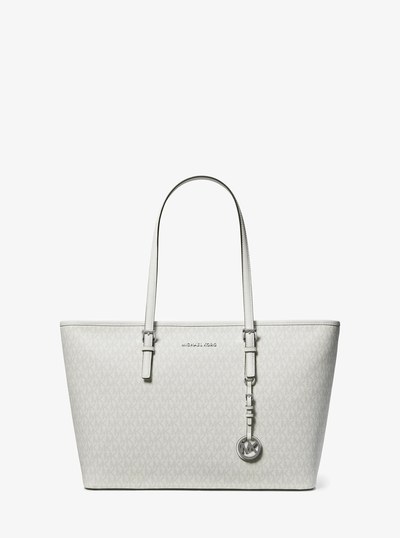 Jet Set Travel Medium Logo Top-Zip Tote Bag
