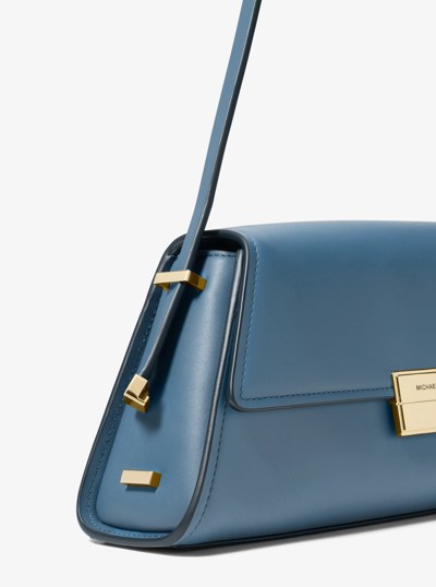Ludlow Medium Leather Shoulder Bag in DK CHAMBRAY | Michael Kors