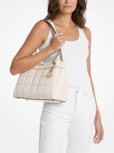 Susan Medium Quilted Leather Tote Bag