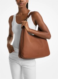 Nolita Large Pebbled Leather Hobo Shoulder Bag