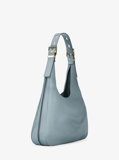 Nolita Large Nubuck Hobo Shoulder Bag in CHAMBRAY | Michael Kors