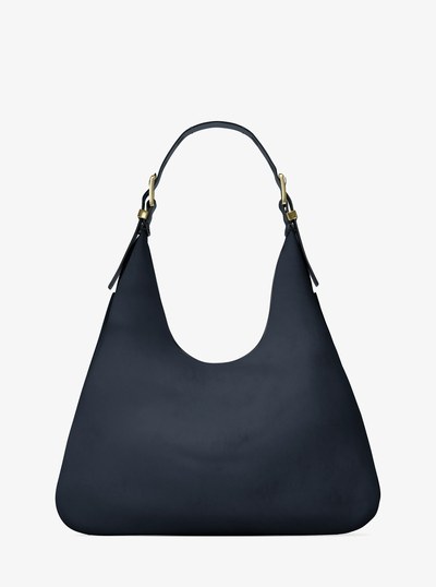 Nolita Large Nubuck Hobo Shoulder Bag in MIDNIGHT | Michael Kors