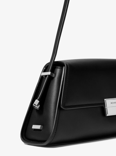 Ludlow Medium Leather Shoulder Bag in BLACK | Michael Kors
