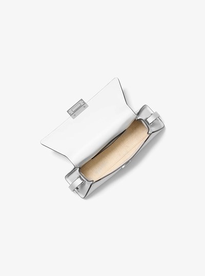 Ludlow Medium Leather Shoulder Bag in OPTIC WHITE | Michael Kors