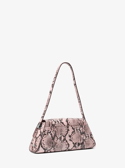 Ludlow Medium Snake Embossed Leather Shoulder Bag in SMOKEY ROSE | Michael Kors