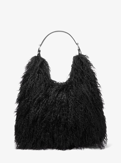 Nolita Large Shearling Leather Hobo Shoulder Bag