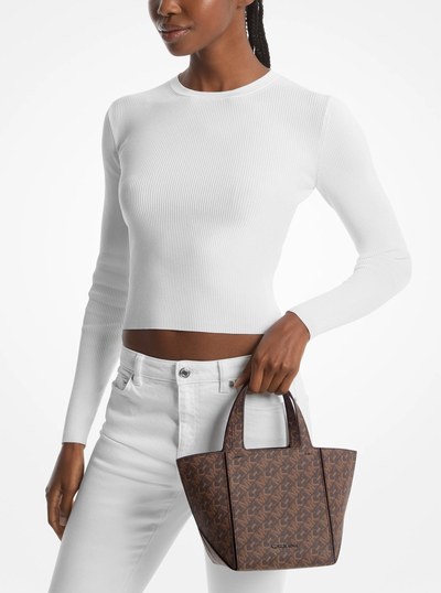 Jordi Small Empire Signature Logo Tote Bag