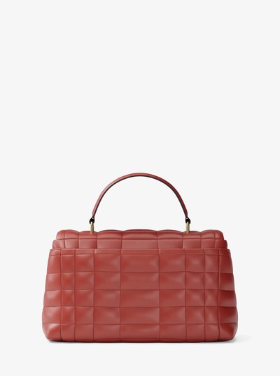 Tribeca Medium Quilted Leather Satchel in CRIMSON | Michael Kors