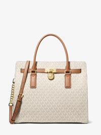 Hamilton Moderne Large Signature Logo Satchel