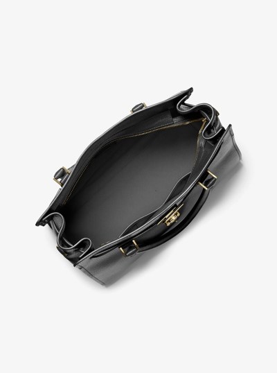 Bolso Satchel Hamilton Moderne grande de piel in NEGRO | Michael Kors