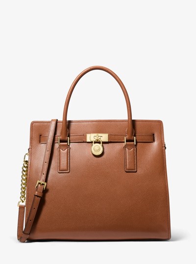 Hamilton Large Leather Satchel in LUGGAGE | Michael Kors