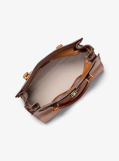 Hamilton Large Leather Satchel in LUGGAGE | Michael Kors