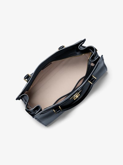 Grande sacoche Hamilton en cuir in DRESS BLUES | Michael Kors