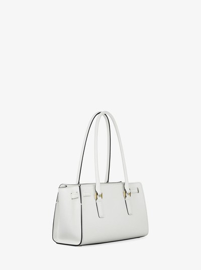 Hamilton Moderne Small Leather Satchel in EGGSHELL | Michael Kors