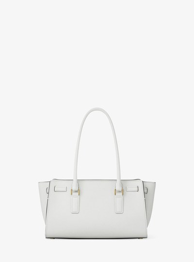Hamilton Moderne Small Leather Satchel in EGGSHELL | Michael Kors
