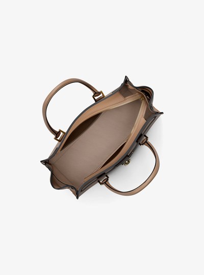 Hamilton Moderne Small Leather Satchel in KHAKI | Michael Kors