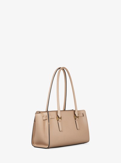 Hamilton Moderne Small Leather Satchel in KHAKI | Michael Kors
