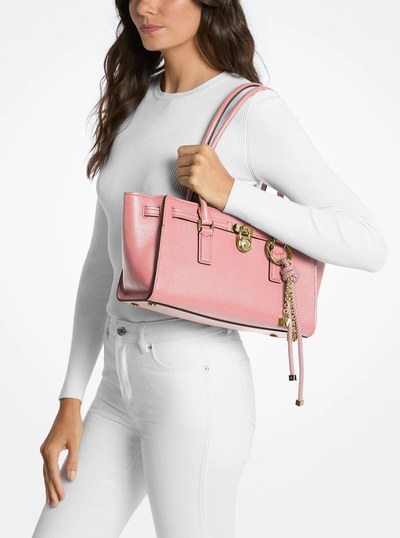 Hamilton Moderne Small Leather Satchel in PRIMROSE | Michael Kors