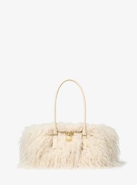 Hamilton Moderne Small Faux Shearling Satchel