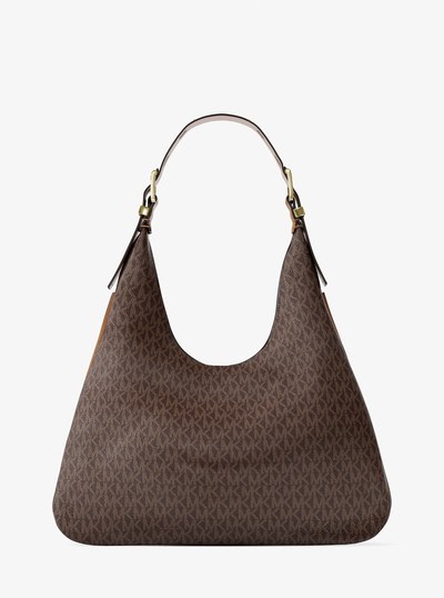 Nolita Large Signature Logo Shoulder Bag in BRN/ACORN | Michael Kors