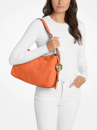 Nolita Medium Nubuck Convertible Shoulder Bag in MIMOSA | Michael Kors