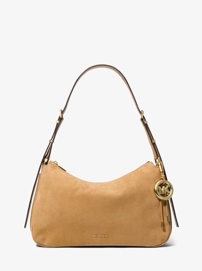 Bolso de hombro Nolita mediano de piel nobuck in CAQUI TOSTADO | Michael Kors