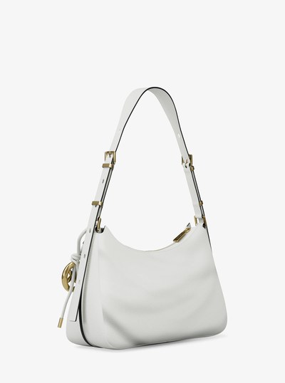 Nolita Medium Pebbled Leather Shoulder Bag in EGGSHELL | Michael Kors