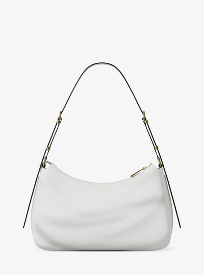 Nolita Medium Pebbled Leather Shoulder Bag in EGGSHELL | Michael Kors