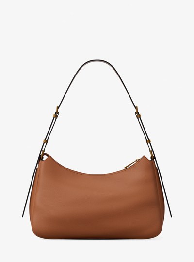 Nolita Medium Pebbled Leather Shoulder Bag in LUGGAGE | Michael Kors