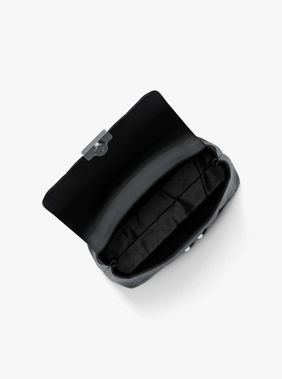 Tribeca Medium Quilted Leather Satchel in BLACK | Michael Kors