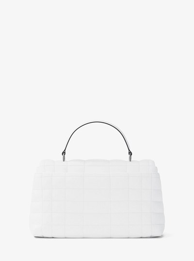 Tribeca Medium Quilted Leather Satchel in OPTIC WHITE | Michael Kors