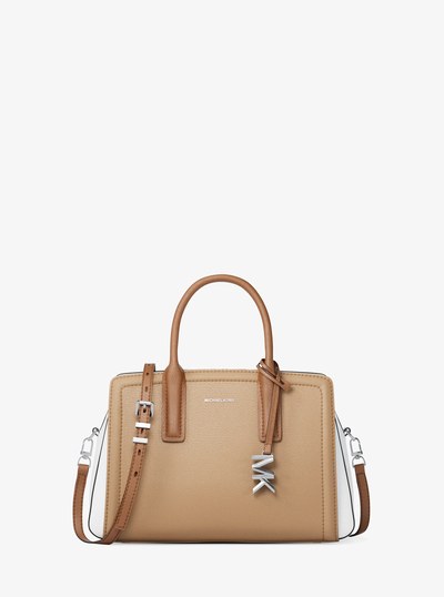 Laila Small Color-Block Leather Satchel