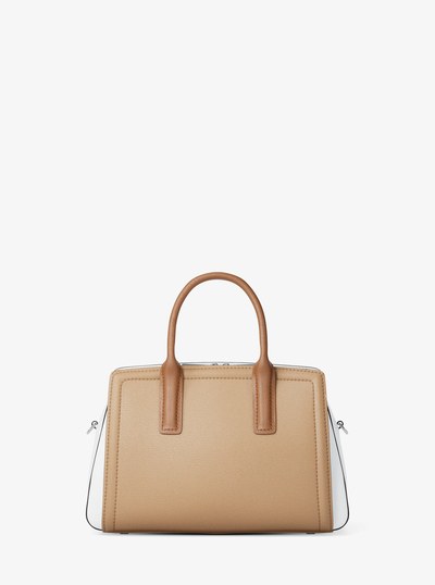 Laila Small Color-Block Leather Satchel