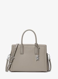 Bolso satchel Laila mediano de piel con bloques de color