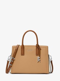 Laila Medium Color-Block Leather Satchel